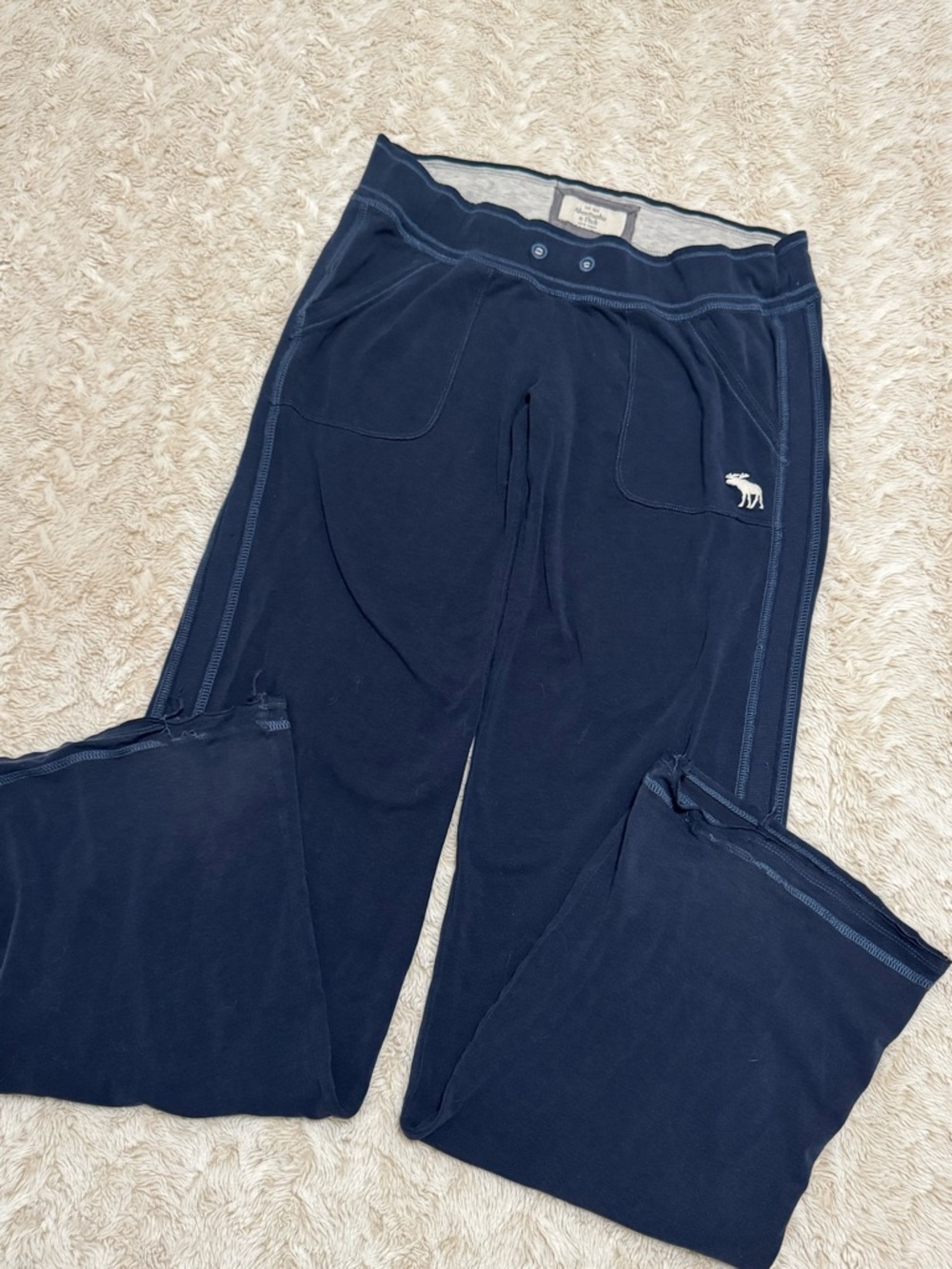 Vintage Abercrombie & Fitch navy blue flare sweatpants